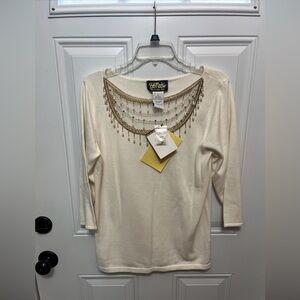 Bob Mackie Wearable Art NWT beaded neckline